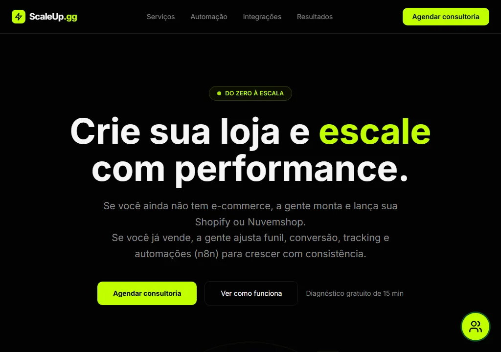Captura do site ScaleUp.gg